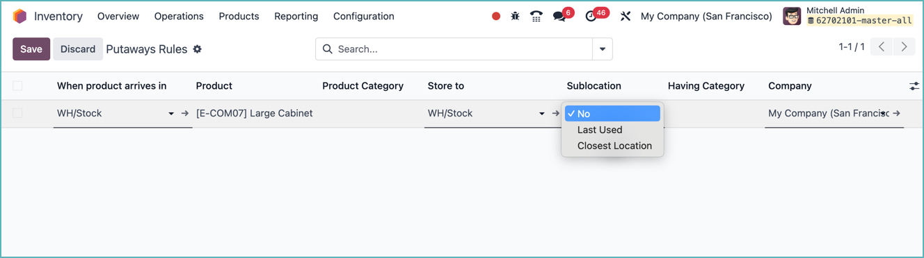 Odoo cải thiện chiến lược sắp xếp mới giúp quản lý kho hiệu quả