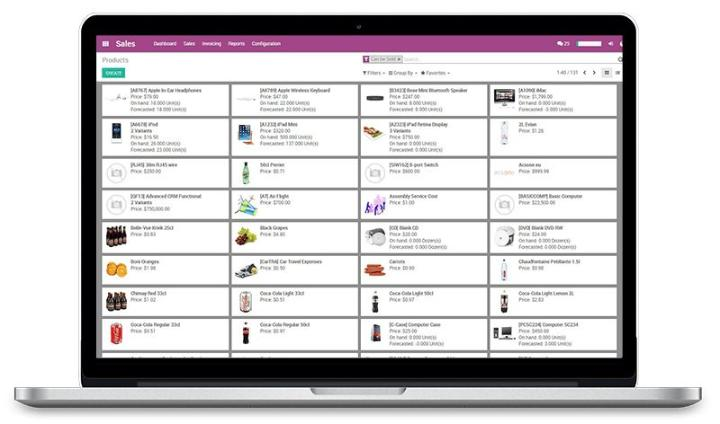 Giao diện bán hàng trên Odoo Enterprise