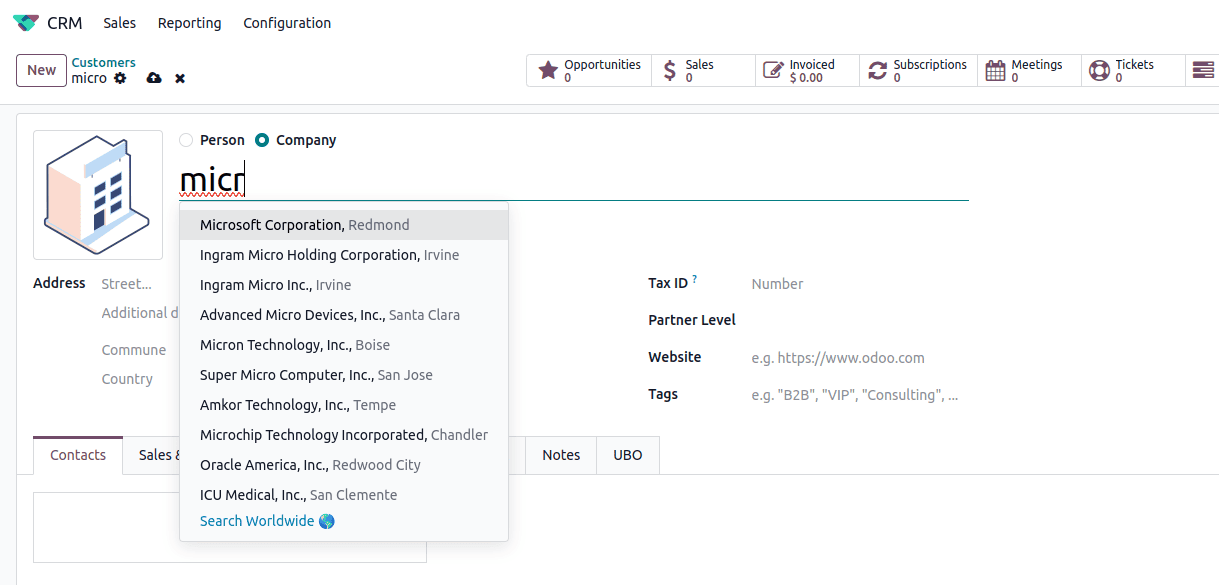 Odoo 19 tích hợp Dun & Bradstreet (D&B)