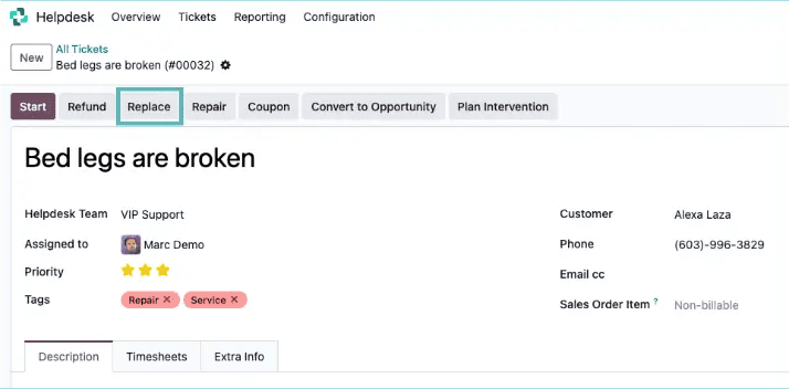 Thao tác thay thế sản phẩm trực tiếp tiết kiệm thời gian