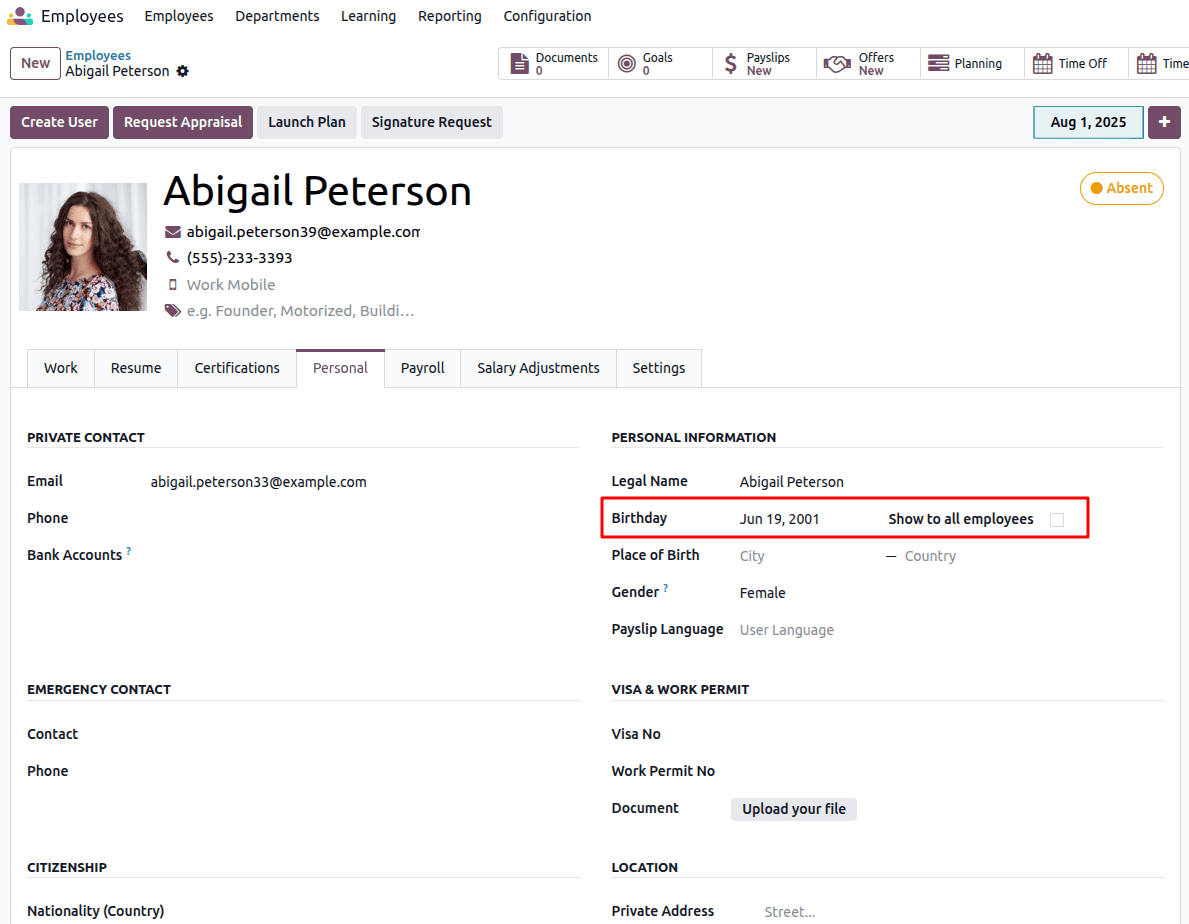 2 bản ghi của một nhân viên trong một hồ sơ khi ở các vị trí công việc khác nhau